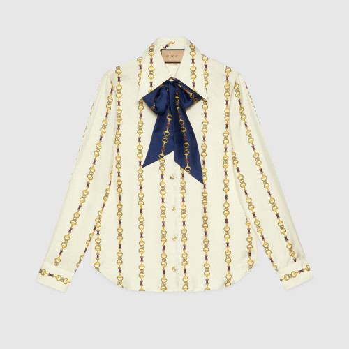 Gucci  Printed Beige Long Sleeved Shirt #nigo21824