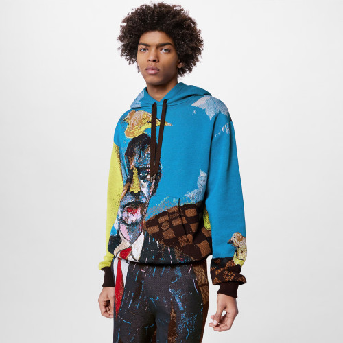 Louis Vuitton Jacquard Cotton Hoodie Shorts Ngvp #nigo6594