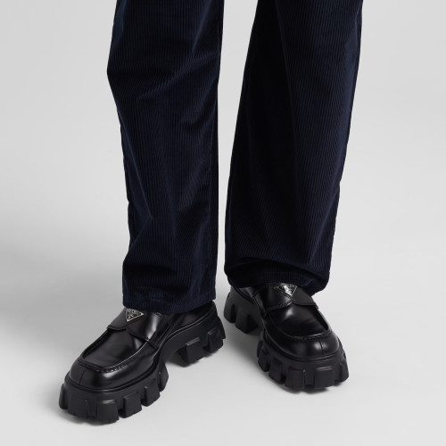 Prada Monolith Women's Leather With Thick Shoes #nigo21837