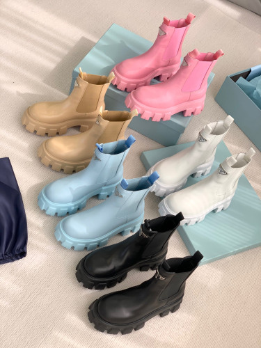 Prada Women's Leather Short Boots Shoes #nigo96528