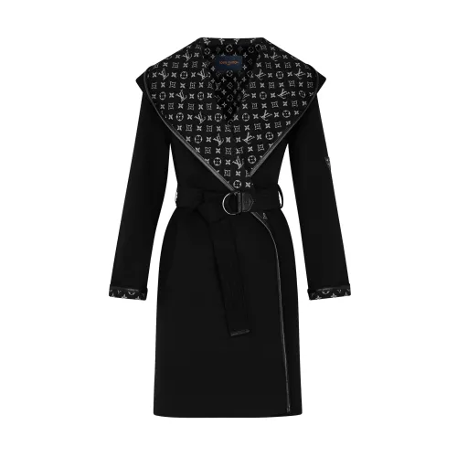 Louis Vuitton Long Wool Wrap Hooded Coat Jacket #nigo96575