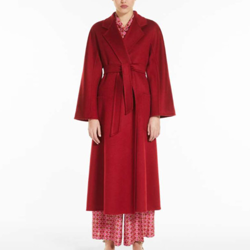 MaxMara Solid Color Drawstring Cashmere A-line Coat Ngvp #nigo6837