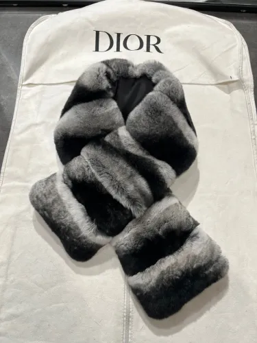 Dior Striped Rex Rabbit Fur Scarf Ngvp #nigo6872