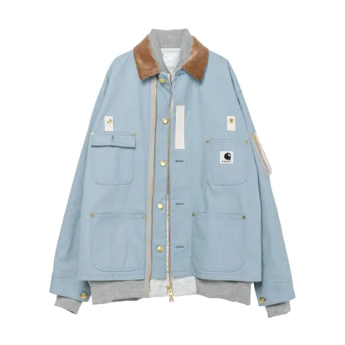 NIGO Sacai Carhartt WIP Canvas x MA-1 Jacket Michigan Men's Fall And Winter Loose Casual Fake Two Pieces Splicing Jacket #nigo96979