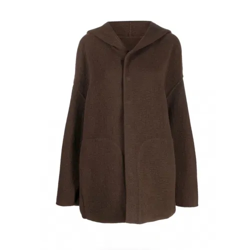NIGO Rick Owens Men's Autumn And Winter Solid Color Single Breasted Long Sleeve Hooded Oversized Loose Cashmere Jacket Ngvp #nigo6997