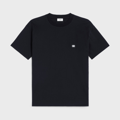 NIGO Celine Unisex Genderless Summer Solid Color Short Sleeve Loose Triomphe T-shirt In Cotton Jersey #nigo97212