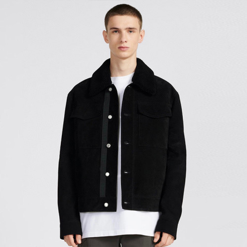 NIGO Dior Men's Autumn And Winter Solid Color Lapel Casual Single Breasted Cowhide Leather Short Jacket Ngvp #nigo7226