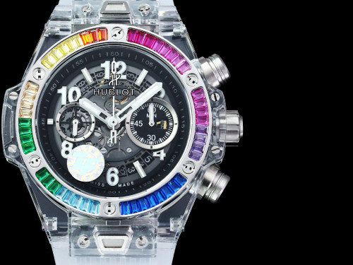 NIGO Hublot Men's Transparent Dial Mechanical Watch 45mm #nigo97384
