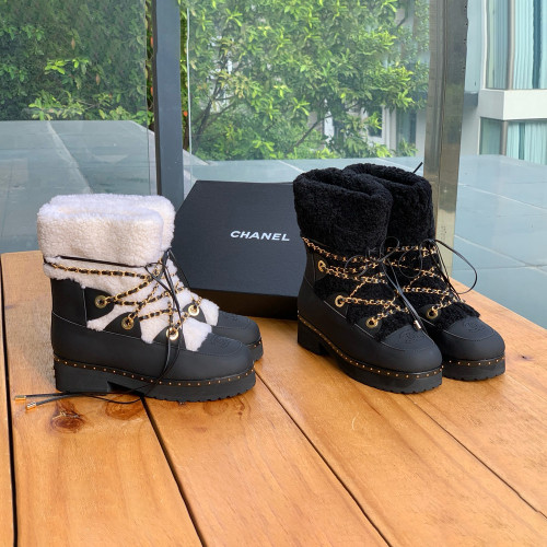 NIGO Chanel Women's Winter Little Fragrance Wool Chain Snow Boots Shoes #nigo97397