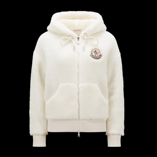 NIGO Moncler Women's Winter Solid Colour Wool Fabric Hooded Zip Up Jacket #nigo97453