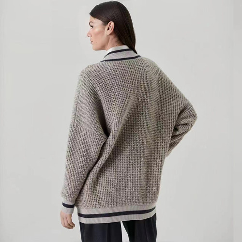 NIGO Brunello Cucinelli Women's Fall And Winter Fashion Color Blocking Sequins V-neck Single-breasted Wool Knit Cardigan Jacket Ngvp #nigo7255
