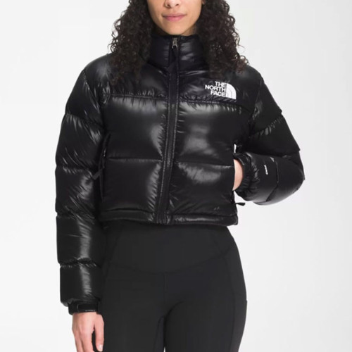 NIGO The North Face Women's Winter Logo Printed Short Standing Collar Zip Puffer Down Jacket #nigo97512