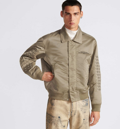 NIGO Dior Men's Autumn Solid Colour Lapel Zip Cotton Aviator Long Sleeve Jacket #nigo97565