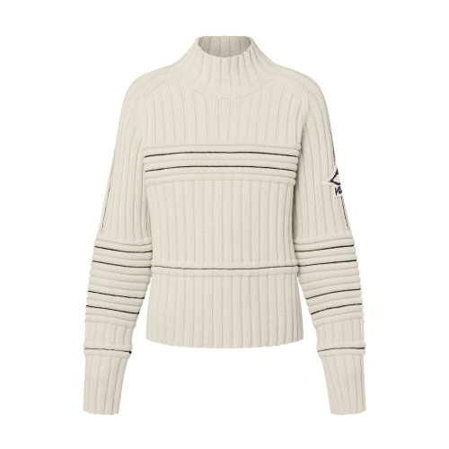 NIGO Louis Vuitton Women's Autumn/Winter SKI Ski Collection Contrast Accent Cropped Pullover Knitted Sweater #nigo97651