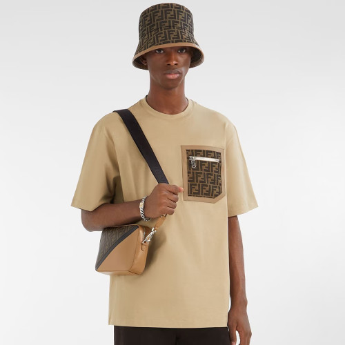 NIGO Louis Vuitton Men's Summer Zip Pocket Solid Colour Round Neck Cotton Short Sleeve T-Shirt #nigo97671