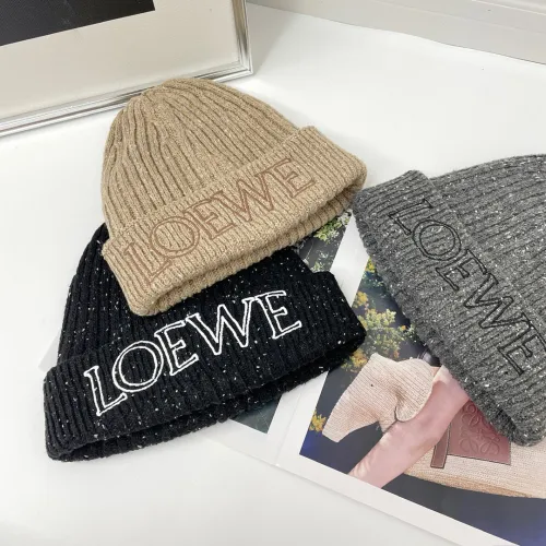 NIGO Loewe Men's and Women's Logo Letter Embroidered Ribbed Knit Fleece Cap Hat #nigo97697