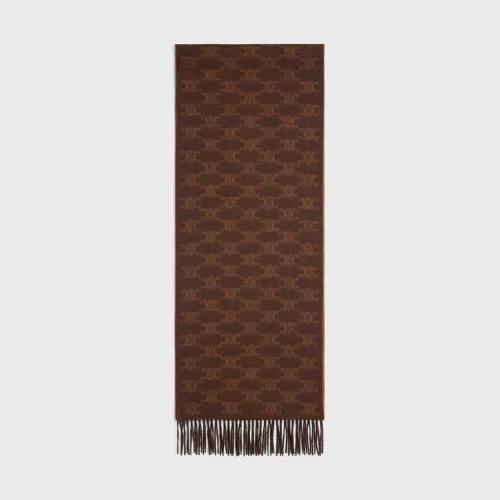 NIGO Louis Vuitton Women's Winter Brown Interwoven Letter Cashmere Scarf #nigo97815