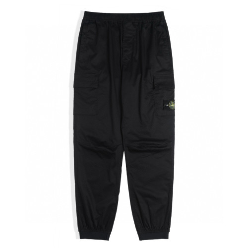 NIGO Stone Island Men's Fall Black Cotton Guide Pin Patch Casual Straight Loose Work Pants #nigo97966