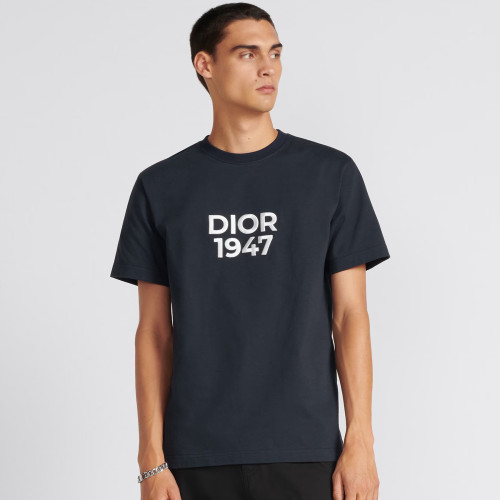NIGO Dior Men's Summer Embroidered Logo Solid Color Round Neck Cotton Short Sleeve T-Shirt #nigo97978