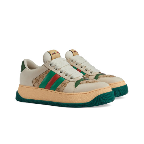 NIGO Gucci Men's and Women's Round Toe Comfort Screener Collection Embellished Webbing Thick Sole Low Top Sneakers Shoes #nigo97999
