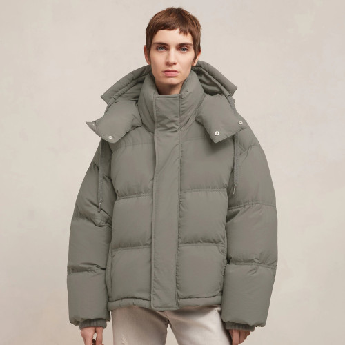 NIGO Ami Men's Autumn And Winter Solid Color Loose Zippered Drawstring Hooded Casual Alexandre Mattiussi Down Jacket #nigo98311