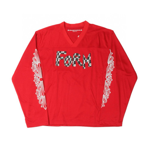 NIGO Chrome Hearts Women's Spring Summer Graffiti Printed Red Mesh Sports Long Sleeve Sweatshirt Short Sleeve T-Shirt #nigo98424
