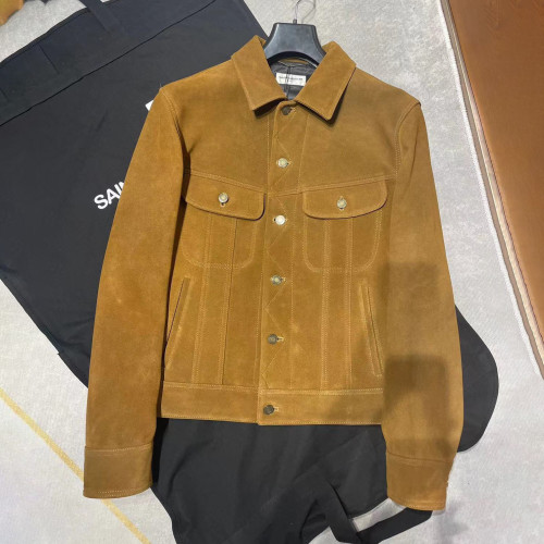 SAINT LAURENT NIGO Suede Lapel Button Jacket Coat #nigo95154