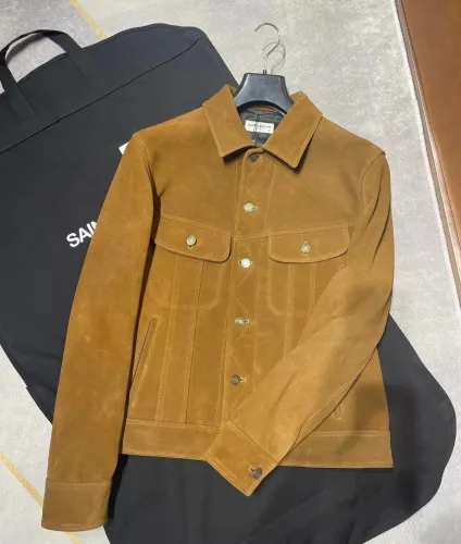SAINT LAURENT NIGO Suede Lapel Button Jacket Coat #nigo95154