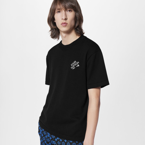NIGO Louis Vuitton Men's Summer Embroidered Logo Round Neck Cotton Short Sleeve T-Shirt #nigo98647