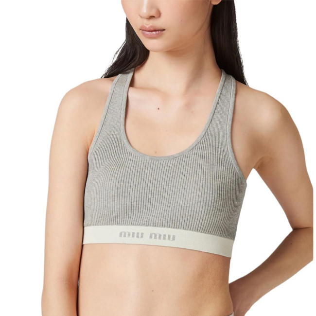 NIGO MiuMiu Women's Summer Logo Embroidery Solid Color Round Neck Fashion Short Sports Tank Top #nigo98637