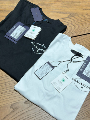 NIGO Prada Men's Women's Spring And Summer Fashion Logo Letters Cotton Solid Color T-shirt Premium Union Jacket Short Sleeve Tops #nigo98724