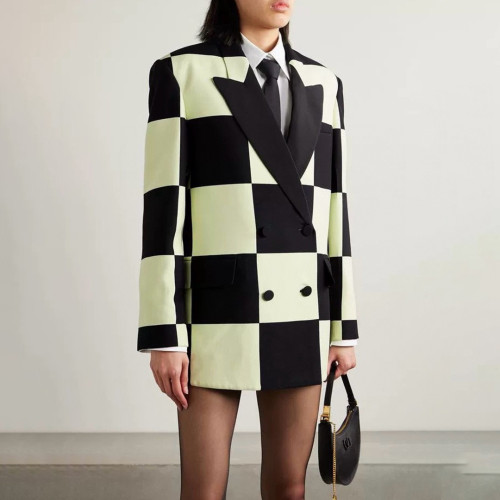 NIGO Valentino Women's Spring And Autumn Fashion Trend Color Blocking Silhouette Suit Casual Vest Luxury Jacket Set Ngvp #nigo7977
