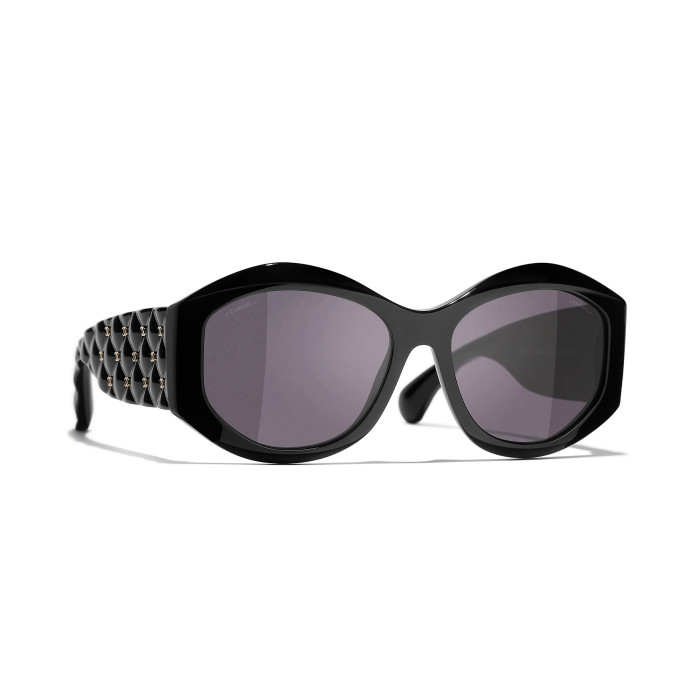 NIGO Chanel Women's Black Diamond Lens Irregularly Shaped Sunglasses Glasses Eyeglasses #nigo98837