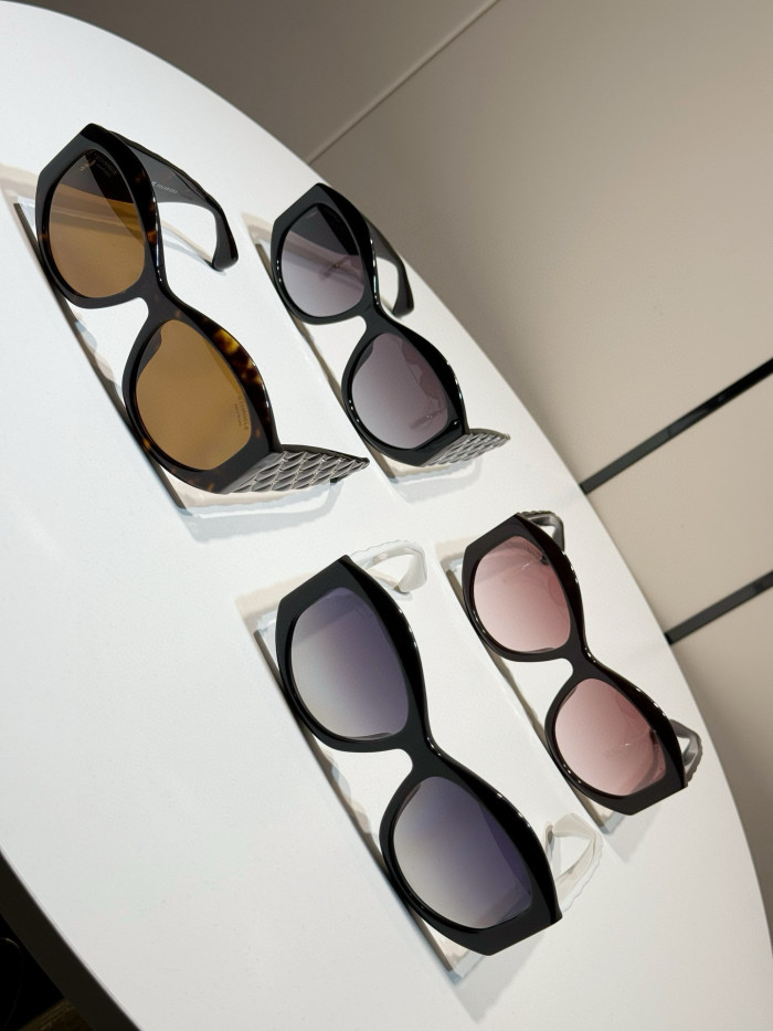 NIGO Chanel Women's Black Diamond Lens Irregularly Shaped Sunglasses Glasses Eyeglasses #nigo98837