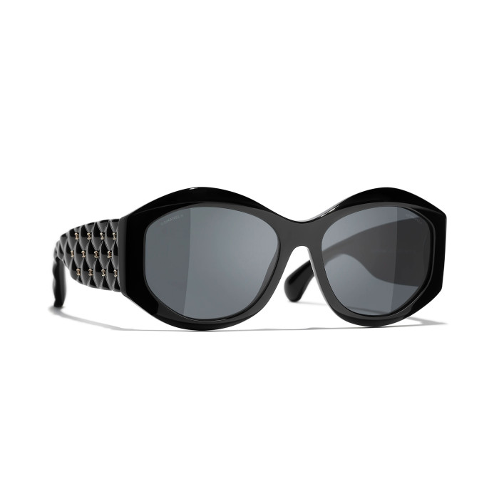 NIGO Chanel Women's Black Diamond Lens Irregularly Shaped Sunglasses Glasses Eyeglasses #nigo98837