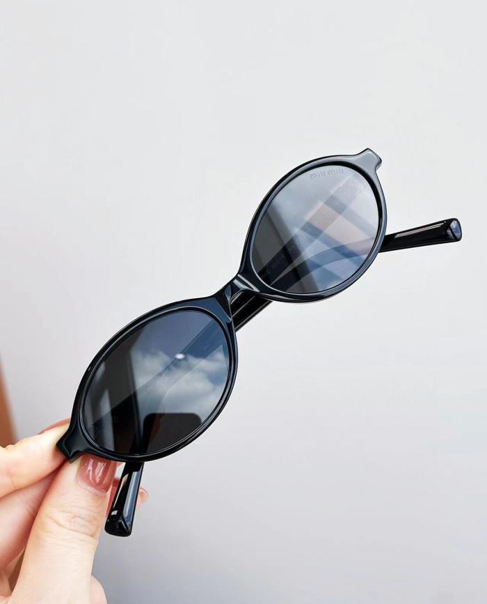 MiuMiu Women's Thin Frame Logo Decorative Acetate Irregular Shape Sunglasses Optical Frame Eyeglasses Glassess #nigo98845