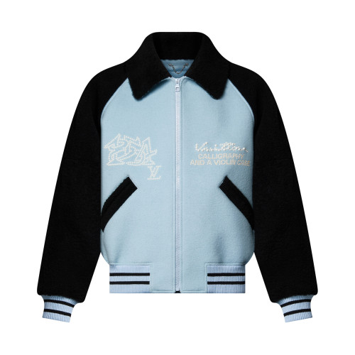 NIGO Louis Vuitton Men's Autumn and Winter Color Blocking Letter Logo Stripe Embroidery Long Sleeve Zipper Jacket #nigo98858