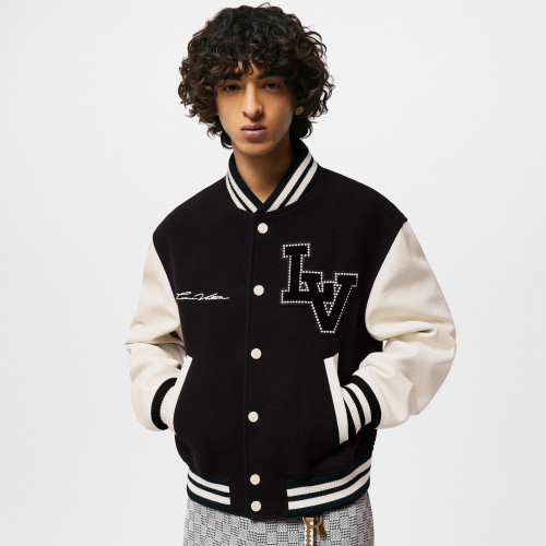 NIGO Louis Vuitton Men's Autumn and Winter Color Blocking Logo Letter Printing Long Sleeve Single Breasted Baseball Jacket #nigo98859