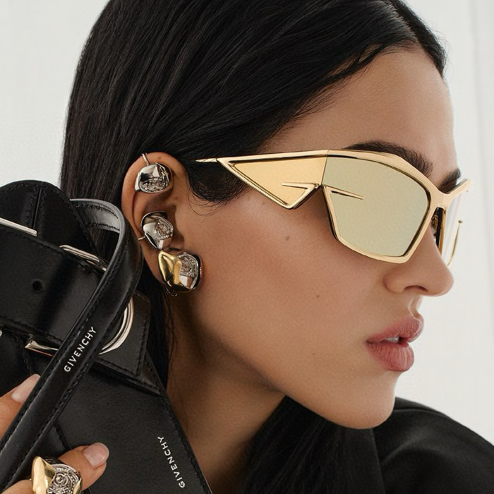 NIGO Givenchy Men Women Fashion Trend Cool Sunscreen Sunglasses High Street Metal Frame Tinted Sunglasses Nvgp #nigo8125
