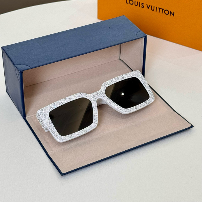 NIGO Louis Vuitton Men's Full Diamond Logo Letter Decoration Metal Acetate Irregular Shape Sunglasses Eyeglasses Glasses #nigo98952