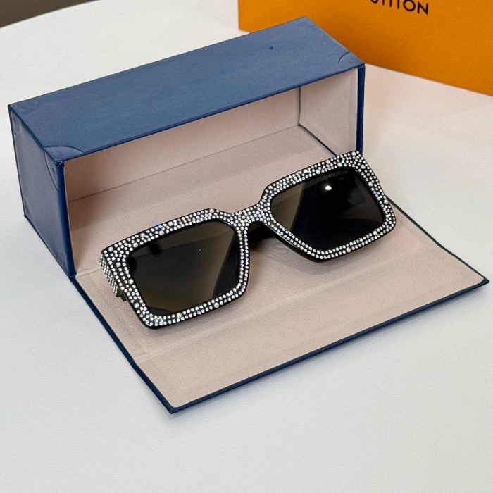 NIGO Louis Vuitton Men's Full Diamond Logo Letter Decoration Metal Acetate Irregular Shape Sunglasses Eyeglasses Glasses #nigo98952