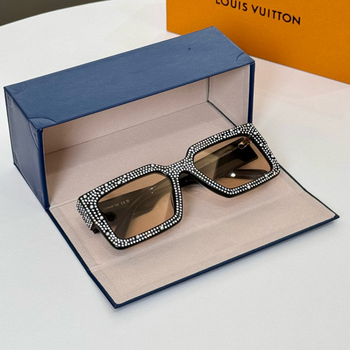 NIGO Louis Vuitton Men's Full Diamond Logo Letter Decoration Metal Acetate Irregular Shape Sunglasses Eyeglasses Glasses #nigo98952