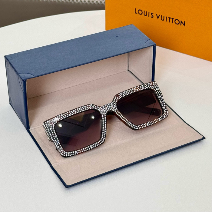 NIGO Louis Vuitton Men's Full Diamond Logo Letter Decoration Metal Acetate Irregular Shape Sunglasses Eyeglasses Glasses #nigo98952