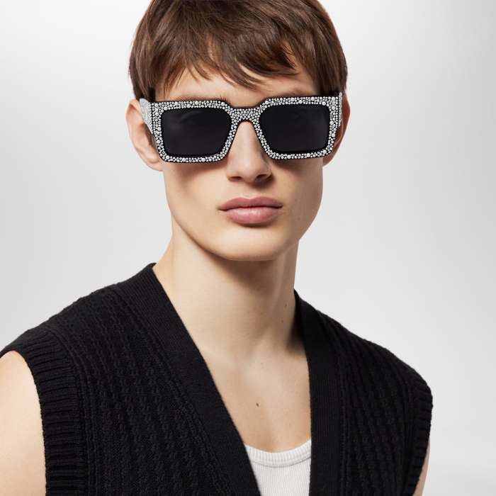 NIGO Louis Vuitton Men's Full Diamond Logo Letter Decoration Metal Acetate Irregular Shape Sunglasses Eyeglasses Glasses #nigo98952