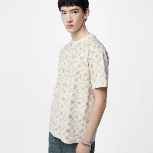 NIGO Louis Vuitton Men's Summer Logo Full Print Casual Crew Neck Cotton Short Sleeve T-Shirt #nigo99273