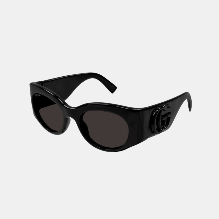 NIGO Gucci  Men's And Women's All Season Tinted Sunglasses Monogram Oval Frame Multicolor High Street Accessories #nigo99288