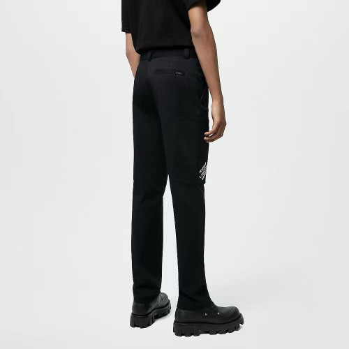 NIGO Louis Vuitton Men's Spring Summer Letter Printed Black Mid Waisted Casual Trousers Pants #nigo99368