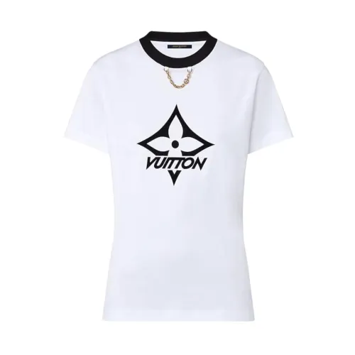 NIGO Louis Vuitton Women's Summer Snowflake Pattern Embroidery Round Neck Cotton Short Sleeve T-Shirt #nigo99412