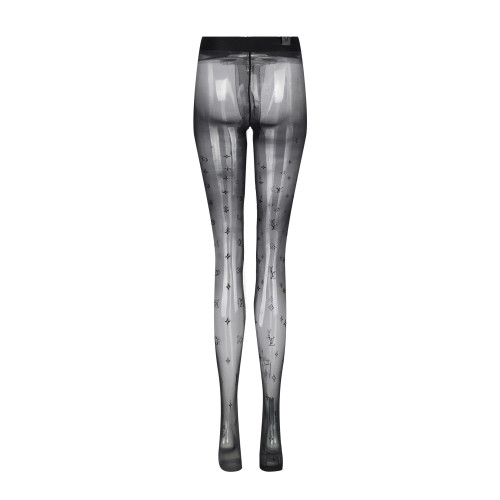 NIGO Louis Vuitton Women's Logo Jacquard Flocking Fabric Black Stocking Socks #nigo99572