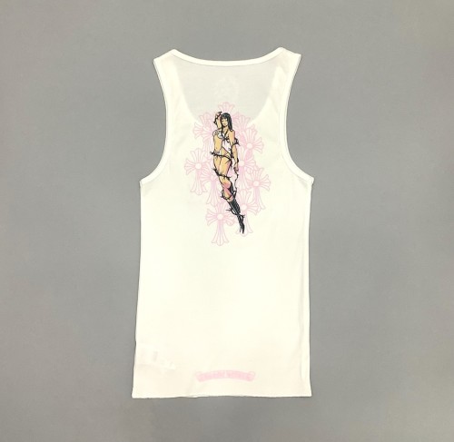 NIGO Chrome Hearts Women's Summer Logo Letter Print Round Neck Pullover Sleeveless Tank Top Vest #nigo99648